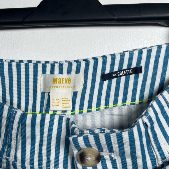 Anthropologie Maeve Pants Sz 2 Petite Blue Hi-Rise Colette Wide Leg  NEW - Picture 10 of 14